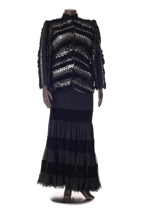 Fusta voal cu catifea  Liza Panait Liza Panait Online Boutique